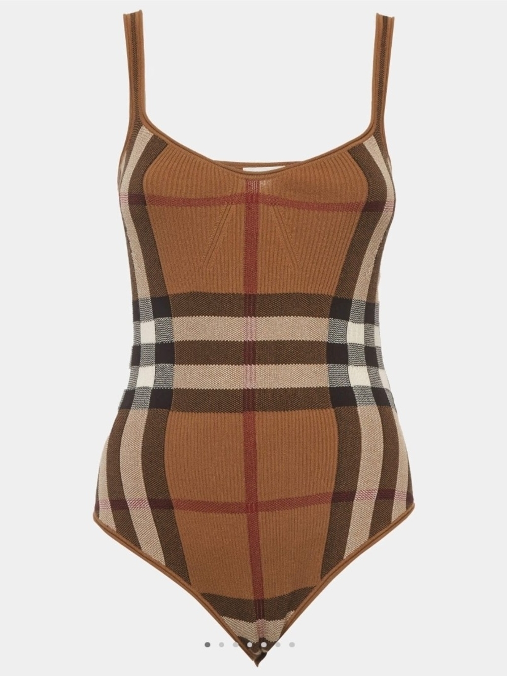 Burberry Plaid Ribbed Bodysuit